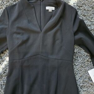 Calvin Klein Women's Black Long Sleeve Dress